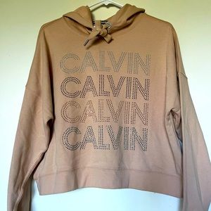 Calvin Klein Tan Crop Sweater